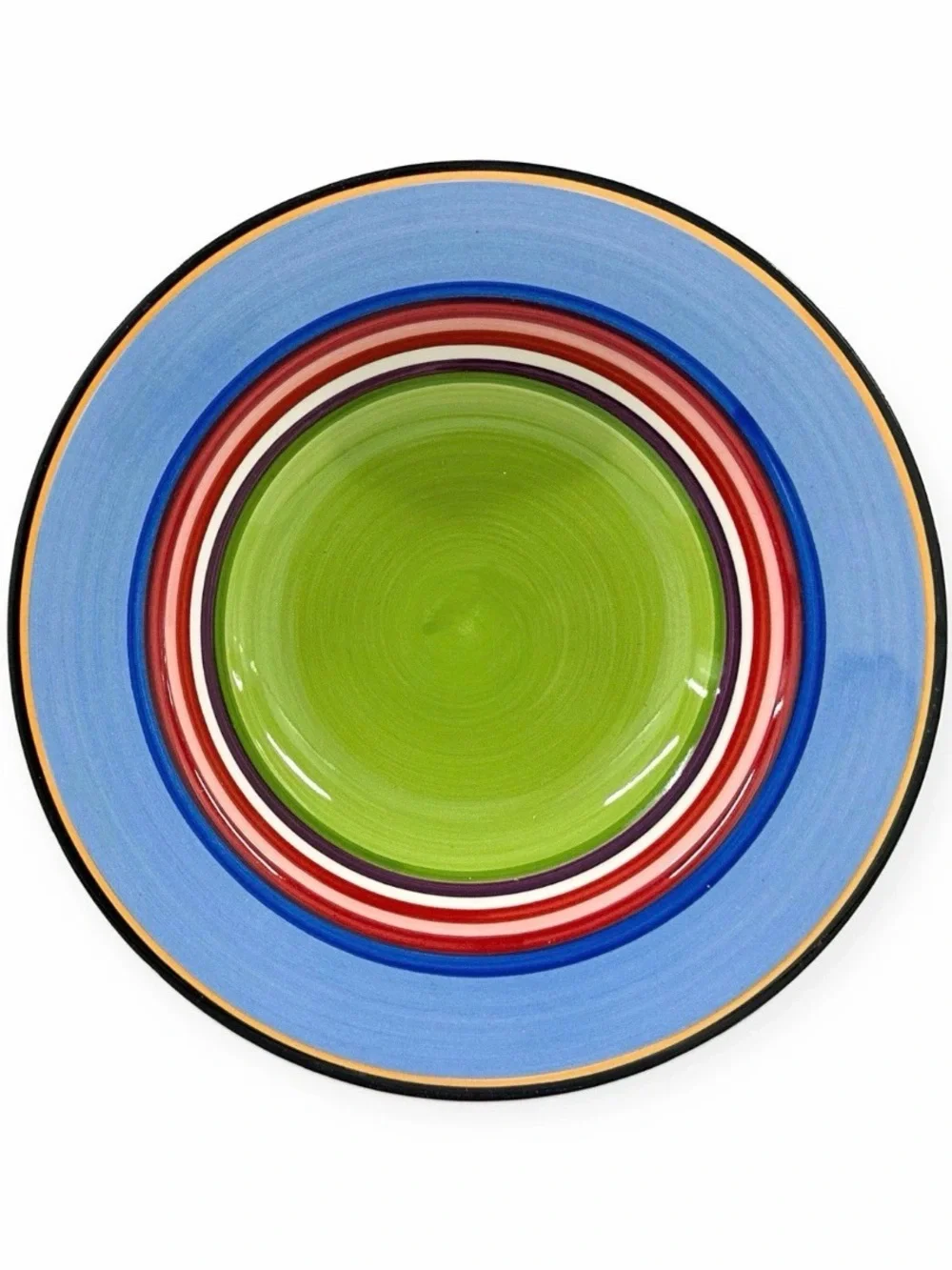 Vintage Salsa by Block 8 3/4” Rim Soup Bowls Multicolor Stripes Set of 4